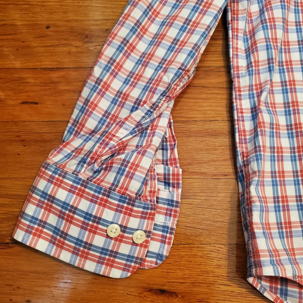 Peter Millar Checkered Long Sleeve Button Down Dress Shirt - Picture 5 of 7